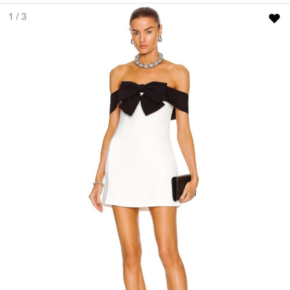ISO off the shoulder bow mini dress